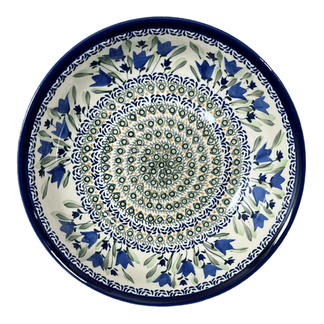 Bowl, Round, Shallow, 10" in "Blue Tulips" by Zaklady | Y1013A-ART160