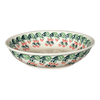 Polish Pottery Zaklady 10" Shallow Serving Bowl (Raspberry Delight) | Y1013A-D1170 at PolishPotteryOutlet.com