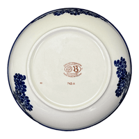 A picture of a Polish Pottery Zaklady 10" Shallow Serving Bowl (Blue Floral Vines) | Y1013A-D1210A as shown at PolishPotteryOutlet.com/products/shallow-10-serving-bowl-blue-floral-vines-y1013a-d1210a
