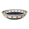 Polish Pottery Zaklady 10" Shallow Serving Bowl (Persimmon Dot) | Y1013A-D479 at PolishPotteryOutlet.com