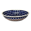 Polish Pottery Zaklady 10" Shallow Serving Bowl (Stars & Stripes) | Y1013A-D81 at PolishPotteryOutlet.com