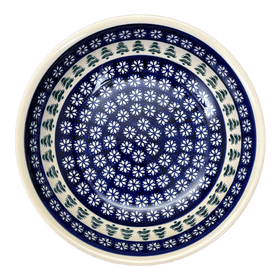 Polish Pottery 10" Shallow Serving Bowl (Floral Pine) | Y1013A-D914 Additional Image at PolishPotteryOutlet.com
