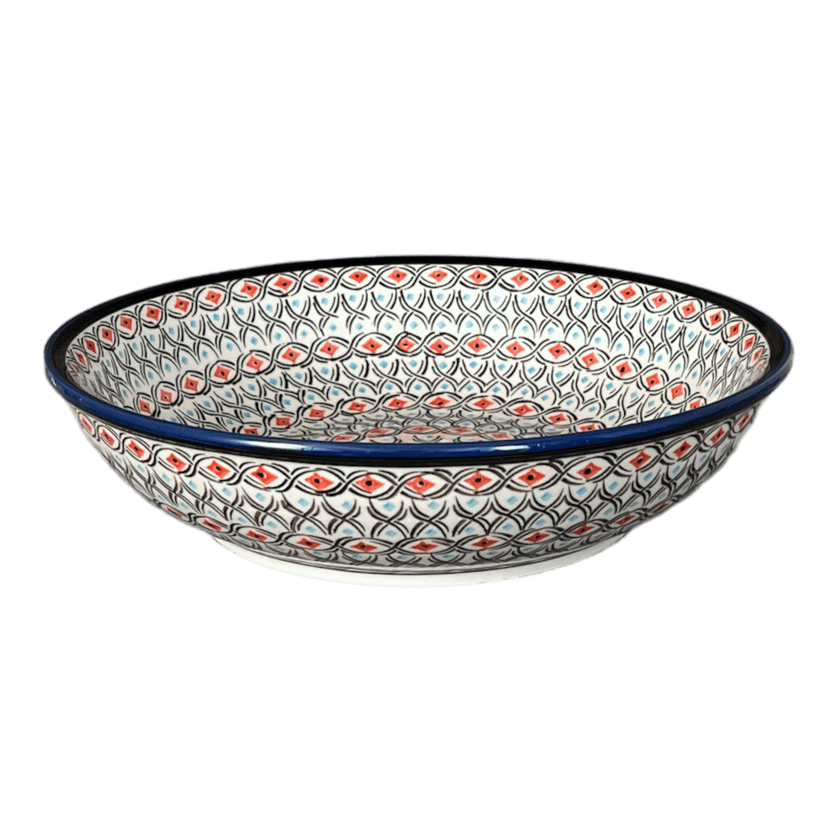 Bowl, Round, Shallow, 10" in "Beaded Turquoise" by Zaklady | Y1013A-DU203