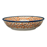 Bowl, Round, Shallow, 10" in "Orange Wreath" by Zaklady | Y1013A-DU52