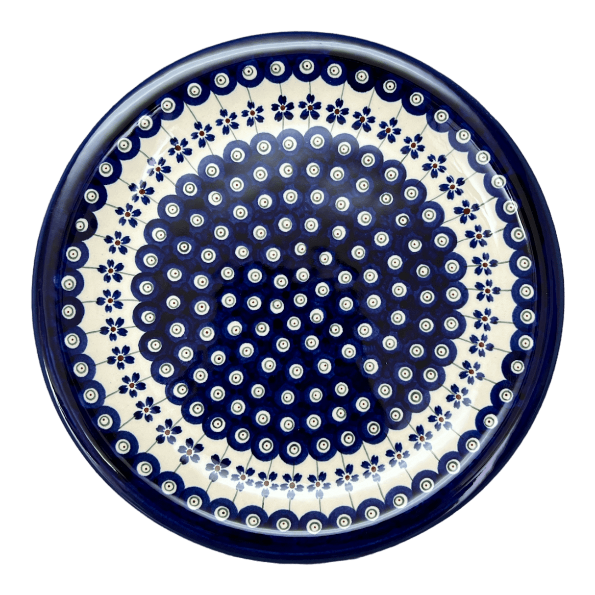 Plate, Round, Dinner, 10.75" Plate in "Petite Floral Peacock" by Zaklady | Y1014-A166A