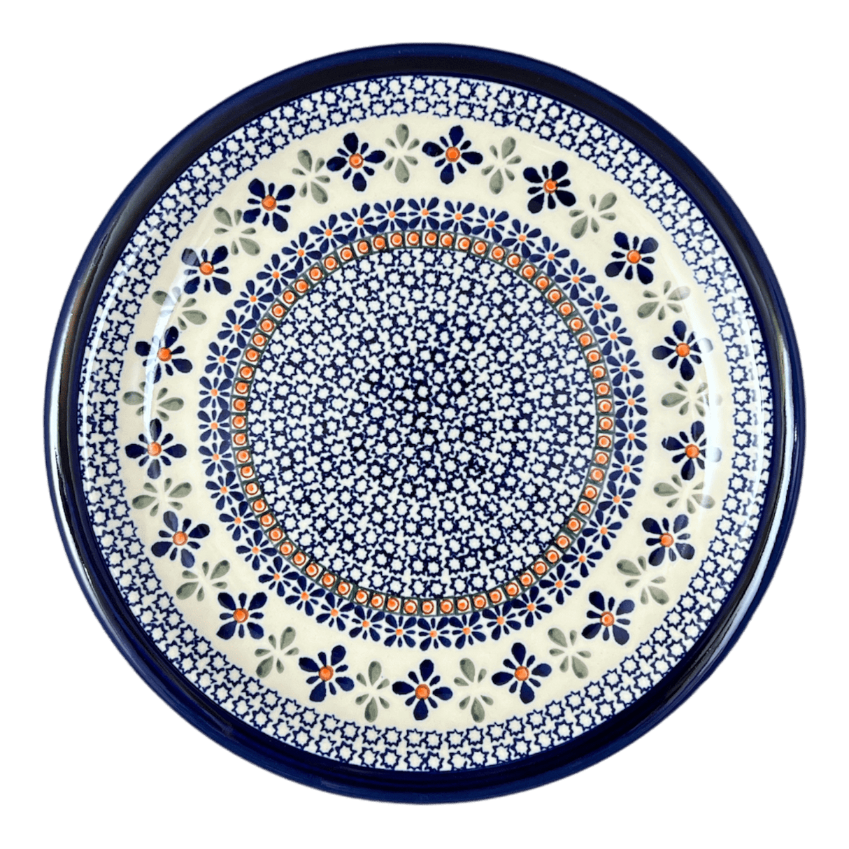 Plate, Round, Dinner, 10.75" Plate in "Blue Mosaic Flower" by Zaklady | Y1014-A221A