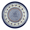Polish Pottery Zaklady Dinner Plate 10.75" (Blue Mosaic Flower) | Y1014-A221A at PolishPotteryOutlet.com