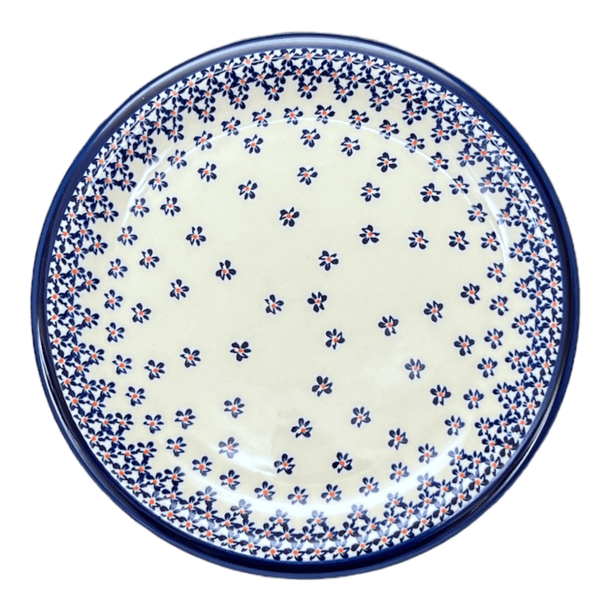 Plate, Round, Dinner, 10.75" Plate in "Falling Blue Daisies" by Zaklady | Y1014-A882A