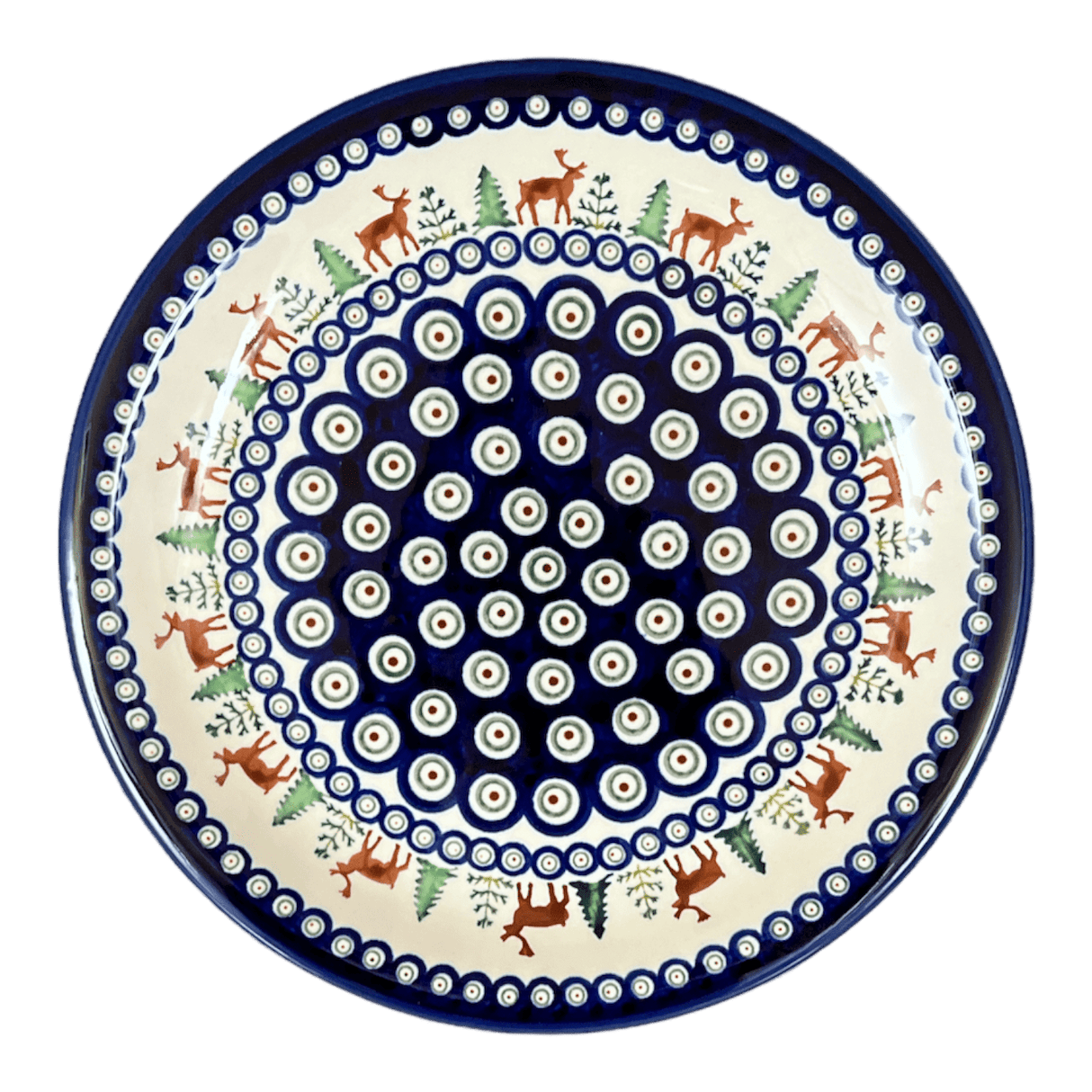 Plate, Round, Dinner, 10.75" Plate in "Evergreen Moose" by Zaklady | Y1014-A992A