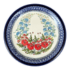 Polish Pottery Zaklady Dinner Plate 10.75" (Floral Crescent) | Y1014-ART237 at PolishPotteryOutlet.com