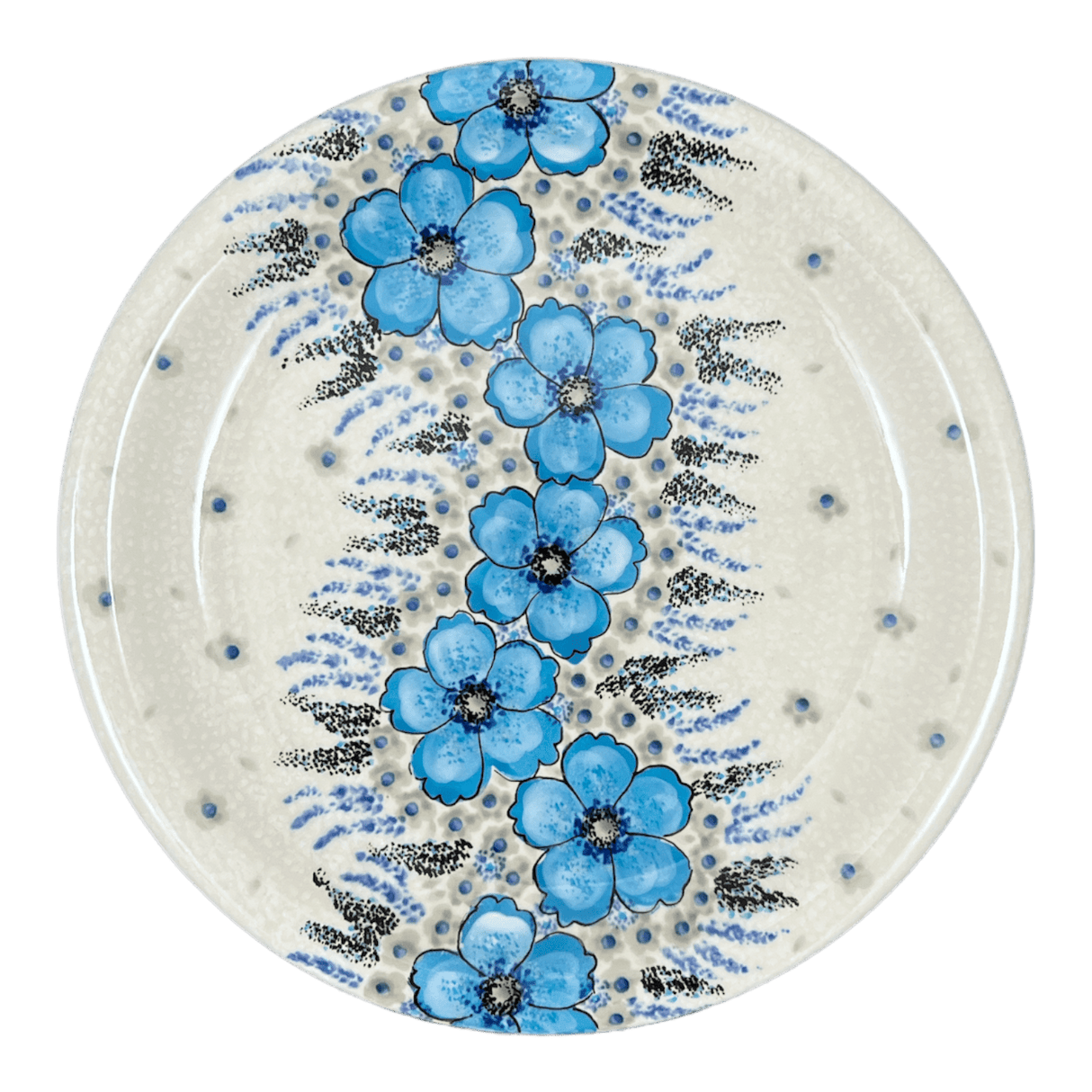 Plate, Round, Dinner, 10.75" Plate in "Something Blue" by Zaklady | Y1014-ART374