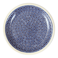 A picture of a Polish Pottery Zaklady Dinner Plate 10.75" (Ditsy Daisies) | Y1014-D120 as shown at PolishPotteryOutlet.com/products/zaklady-dinner-plate-10-75-daisy-dot-y1014-d120
