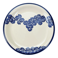 A picture of a Polish Pottery Zaklady Dinner Plate 10.75" (Blue Floral Vines) | Y1014-D1210A as shown at PolishPotteryOutlet.com/products/zaklady-dinner-plate-10-75-blue-floral-vines-y1014-d1210a
