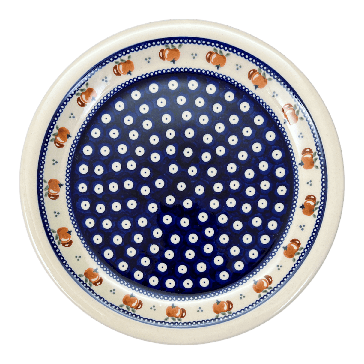 Plate, Round, Dinner, 10.75" Plate in "Persimmon Dot" by Zaklady | Y1014-D479