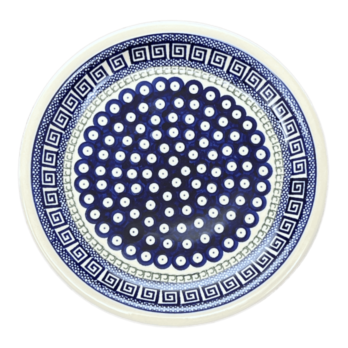 Plate, Round, Dinner, 10.75" Plate in "Grecian Dot" by Zaklady | Y1014-D923