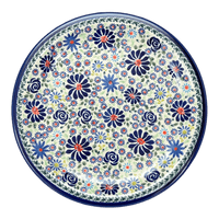 A picture of a Polish Pottery Zaklady Dinner Plate 10.75" (Floral Explosion) | Y1014-DU126 as shown at PolishPotteryOutlet.com/products/round-dinner-plate-10-75-du126-y1014-du126