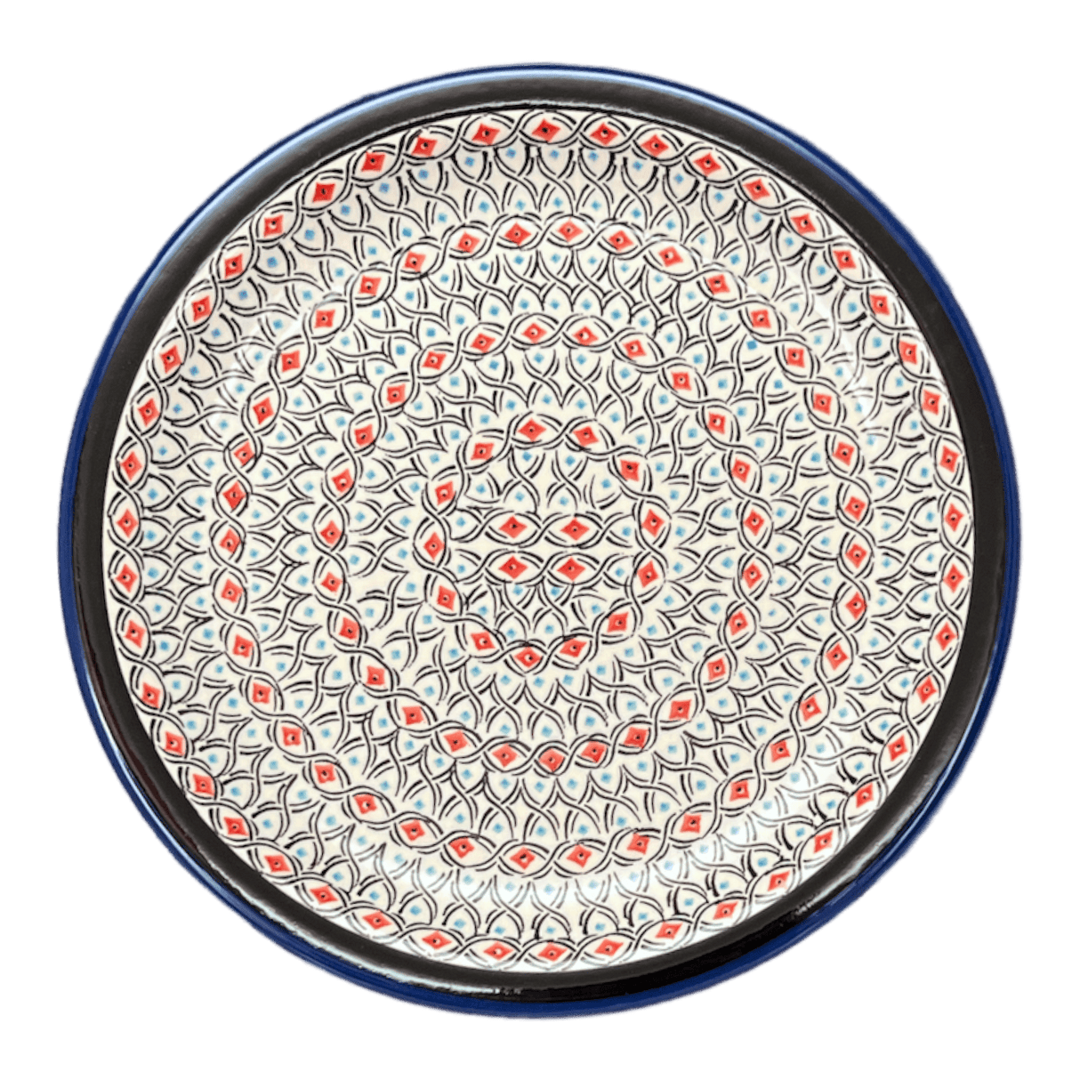 Plate, Round, Dinner, 10.75" Plate in "Beaded Turquoise" by Zaklady | Y1014-DU203