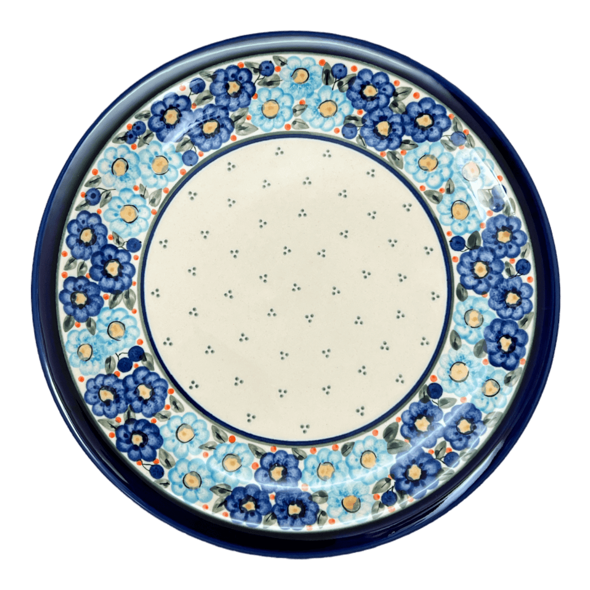 Plate, Round, Dinner, 10.75" Plate in "Garden Party Blues" by Zaklady | Y1014-DU50