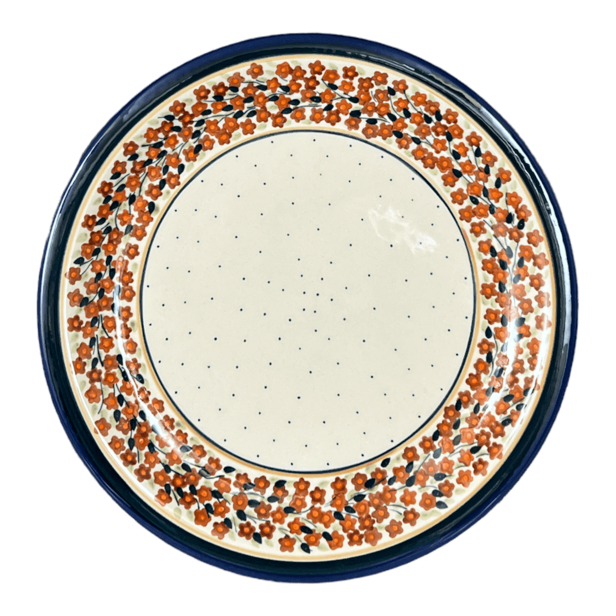 Plate, Round, Dinner, 10.75" Plate in "Orange Wreath" by Zaklady | Y1014-DU52