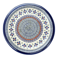 A picture of a Polish Pottery Zaklady Dinner Plate 10.75" (Emerald Mosaic) | Y1014-DU60 as shown at PolishPotteryOutlet.com/products/round-dinner-plate-10-75-emerald-mosaic-y1014-du60