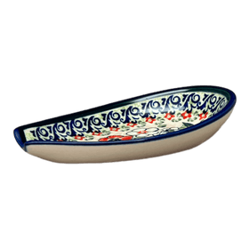 Polish Pottery Zaklady 5" Spoon Rest (Cosmic Cosmos) | Y1015-ART326 Additional Image at PolishPotteryOutlet.com