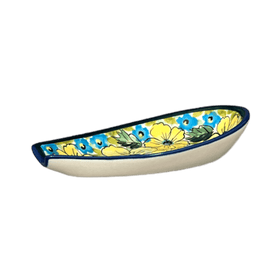 Polish Pottery Zaklady 5" Spoon Rest (Sunny Meadow) | Y1015-ART332 Additional Image at PolishPotteryOutlet.com