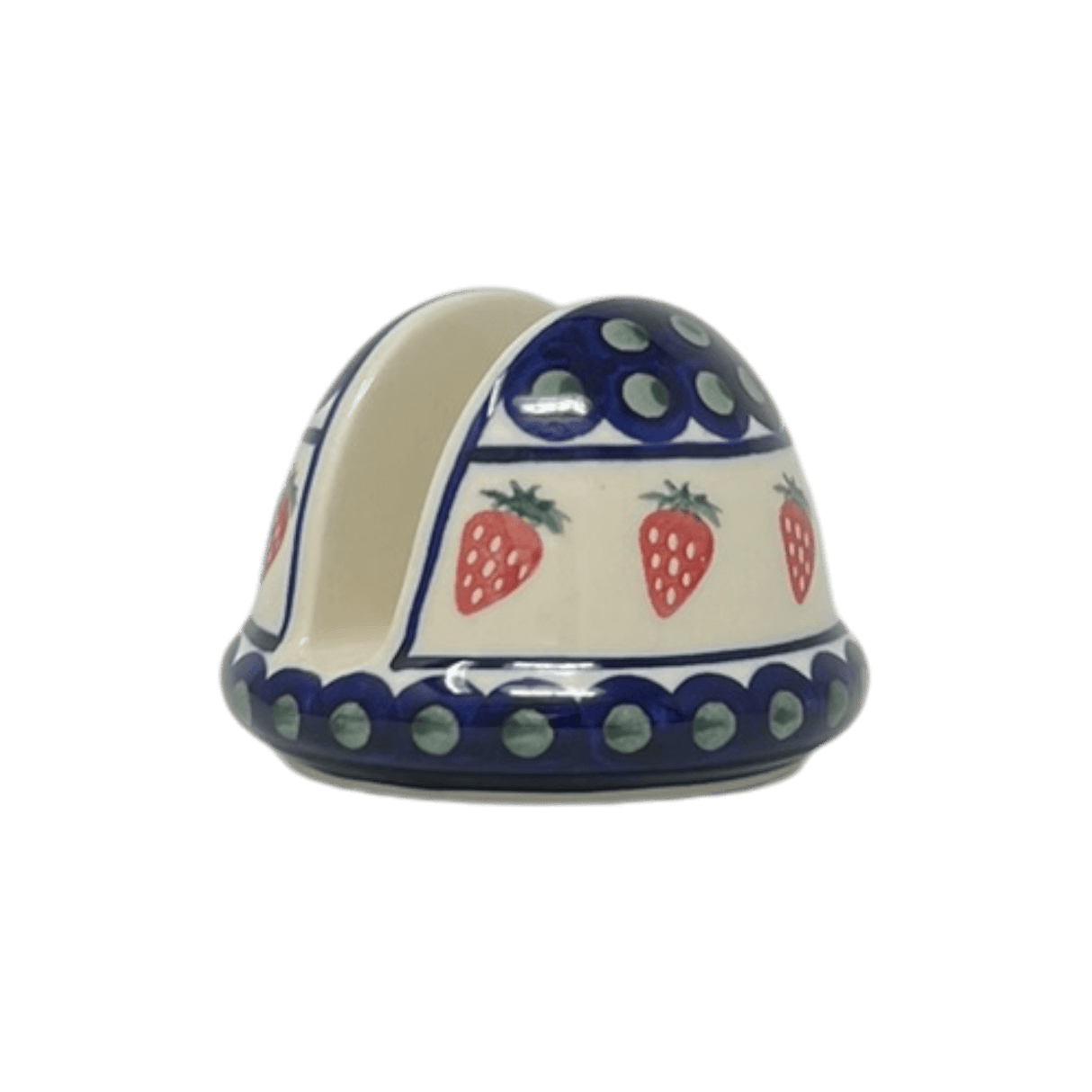 Napkin Holder, Round, 3" in "Strawberry Dot" by Zaklady | Y1109-A310A