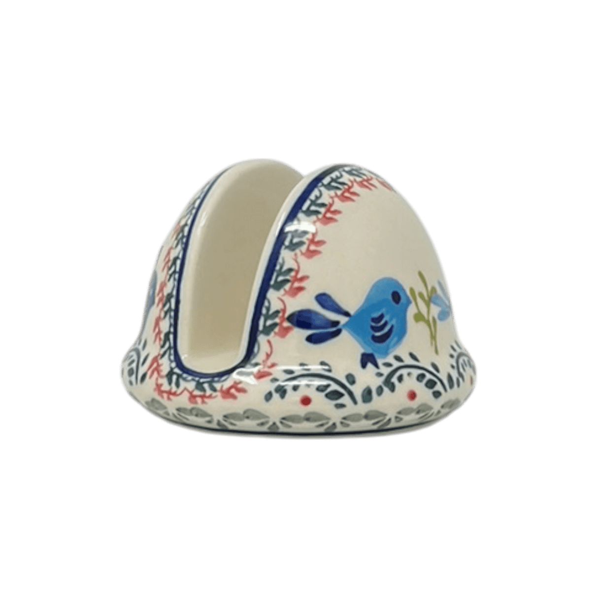 Napkin Holder, Round, 3" in "Circling Bluebirds" by Zaklady | Y1109-ART214