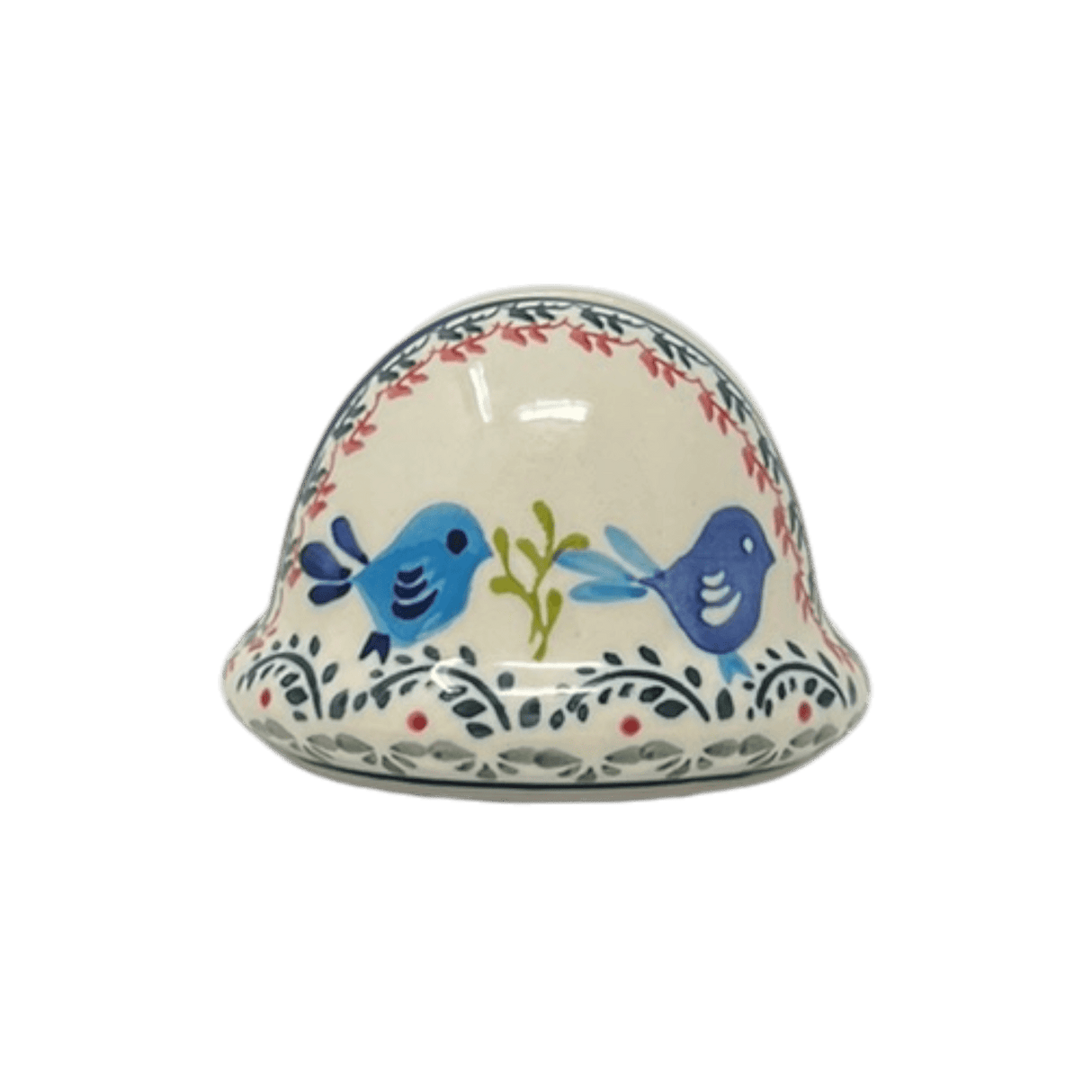 Napkin Holder, Round, 3" in "Circling Bluebirds" by Zaklady | Y1109-ART214