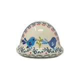 Napkin Holder, Round, 3" in "Circling Bluebirds" by Zaklady | Y1109-ART214