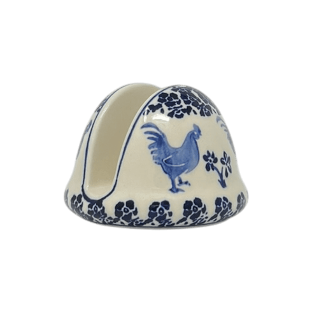 Napkin Holder, Round, 3" in "Rooster Blues" by Zaklady | Y1109-D1149