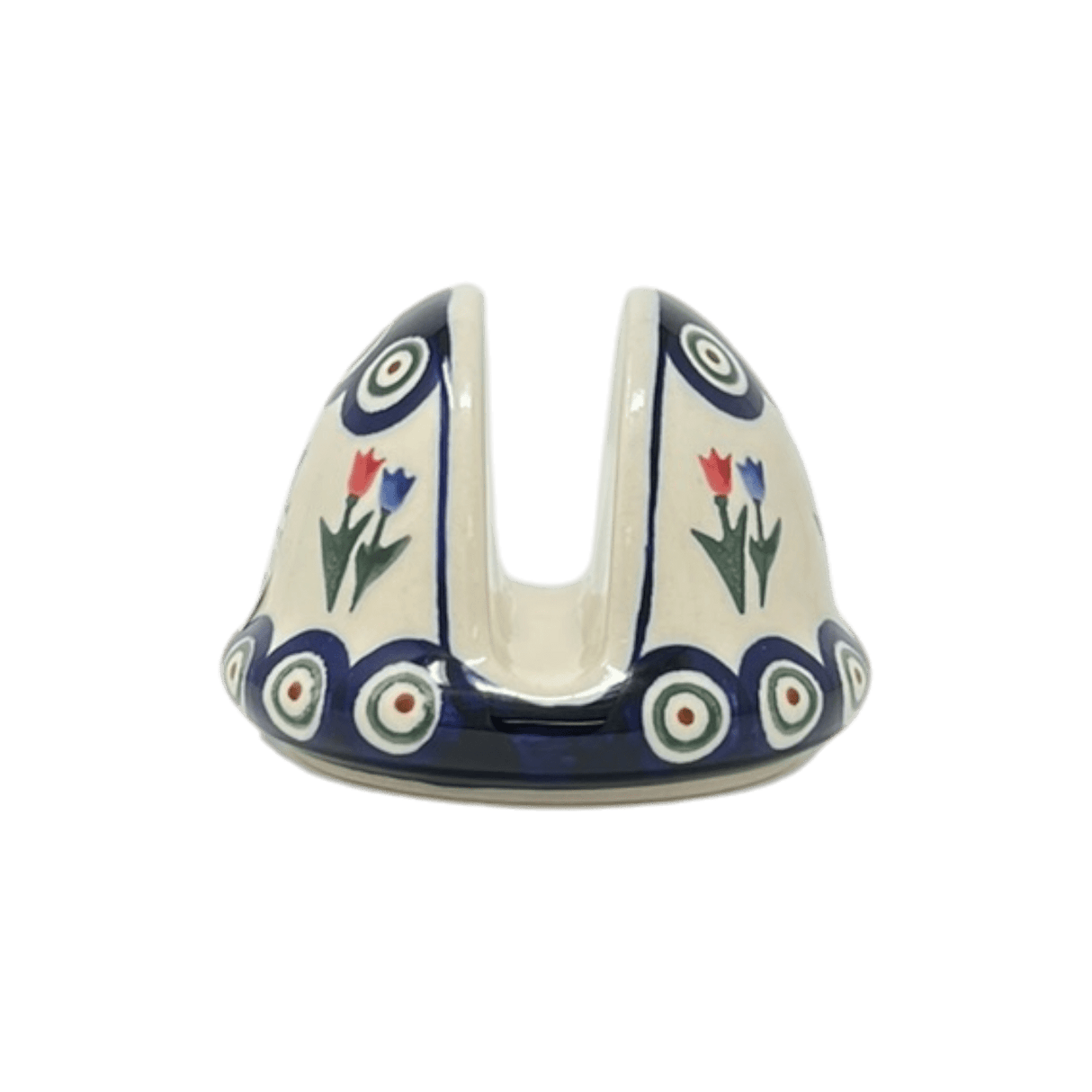 Napkin Holder, Round, 3" in "Peacock Tulip Medley" by Zaklady | Y1109-D809