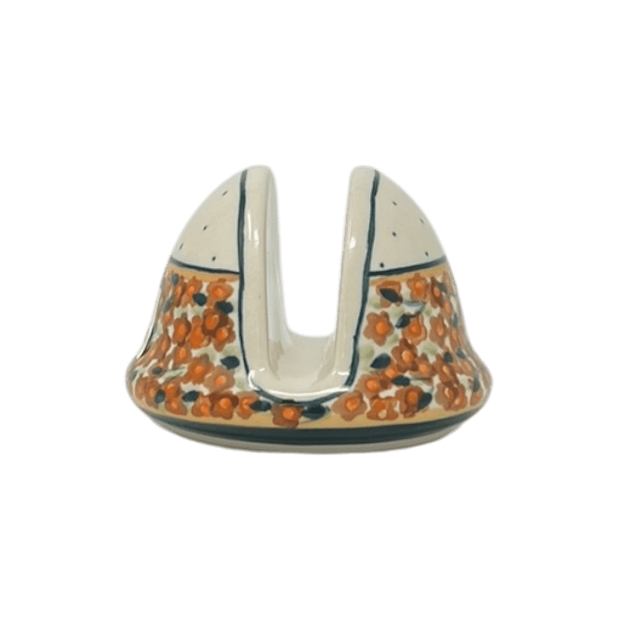 Napkin Holder, Round, 3" in "Orange Wreath" by Zaklady | Y1109-DU52