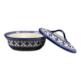 Baker, Covered, 10" x 8.5" in "Blue Mosaic Flower" by Zaklady | Y1156S-A221A