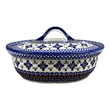 Baker, Covered, 10" x 8.5" in "Blue Mosaic Flower" by Zaklady | Y1156S-A221A