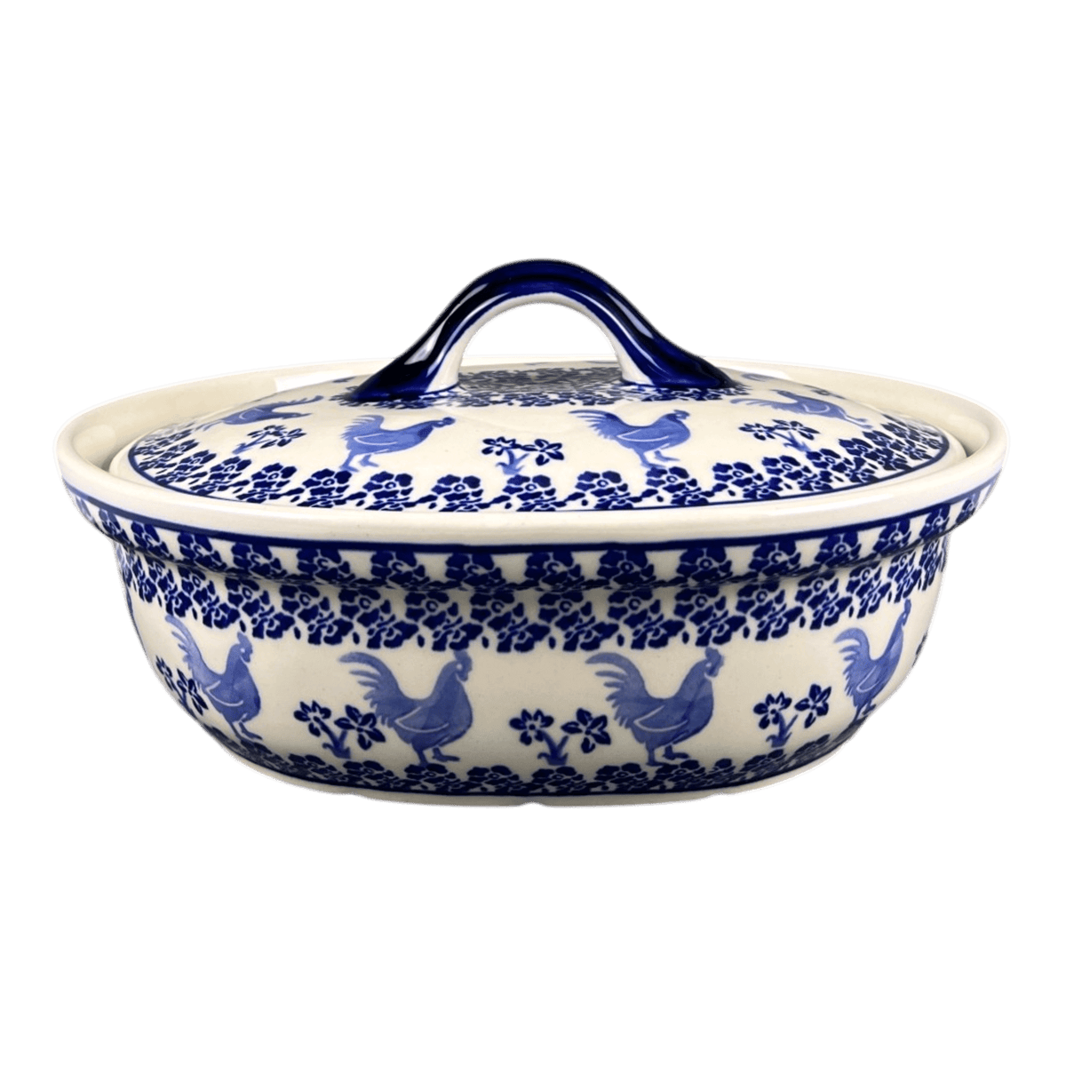Baker, Covered, 10" x 8.5" in "Rooster Blues" by Zaklady | Y1156S-D1149