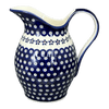 Polish Pottery 1.7 Liter Fancy Pitcher (Petite Floral Peacock) | Y1160-A166A at PolishPotteryOutlet.com
