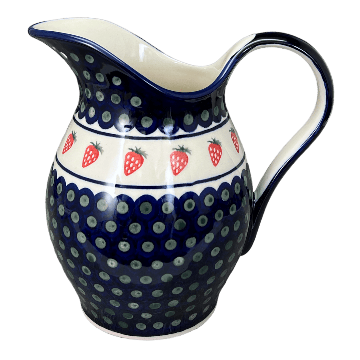 Pitcher, Fancy, 1.7 Liter in "Strawberry Dot" by Zaklady | Y1160-A310A