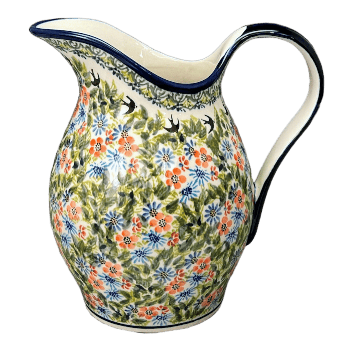 Pitcher, Fancy, 1.7 Liter in "Floral Swallows" by Zaklady | Y1160-DU182