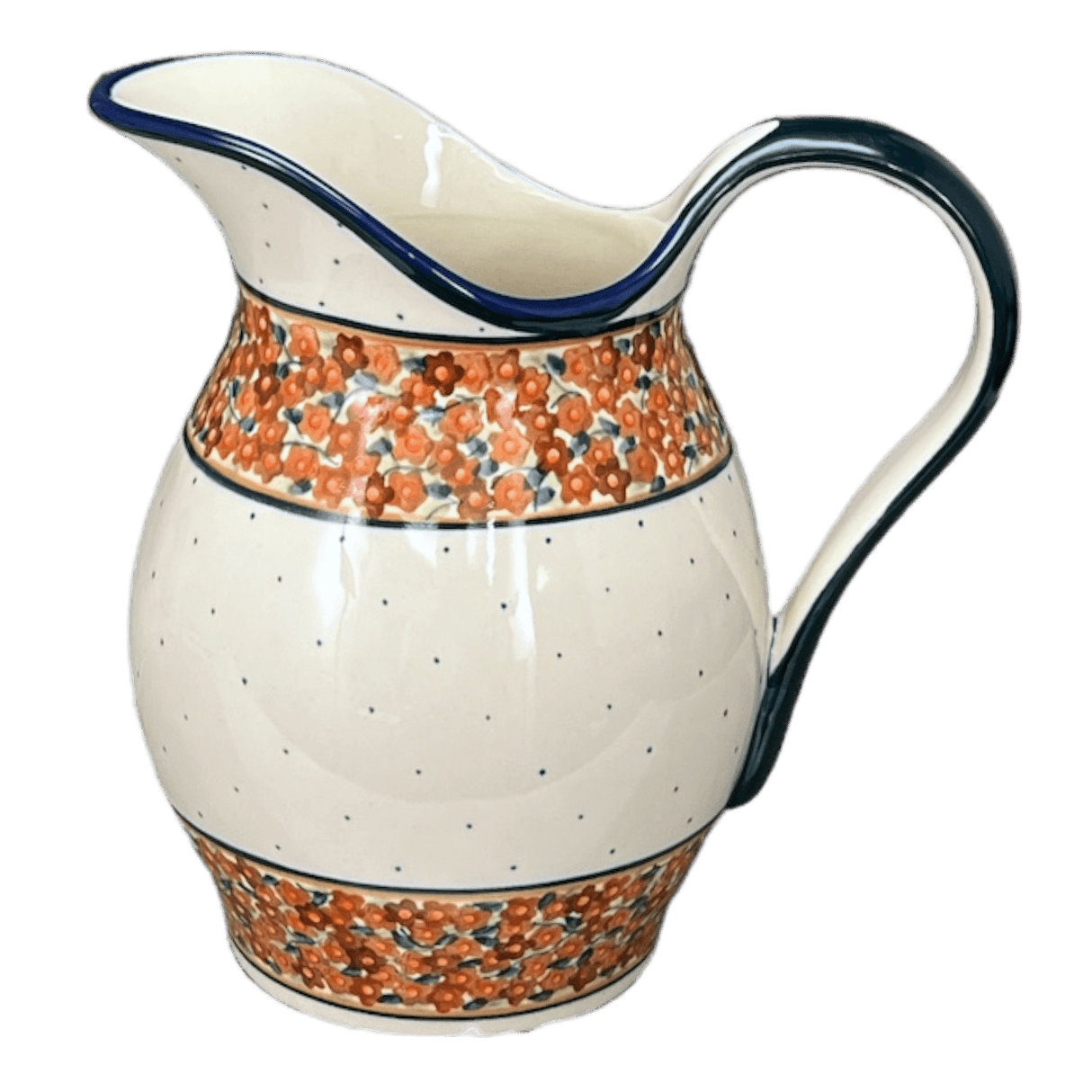 Pitcher, Fancy, 1.7 Liter in "Orange Wreath" by Zaklady | Y1160-DU52