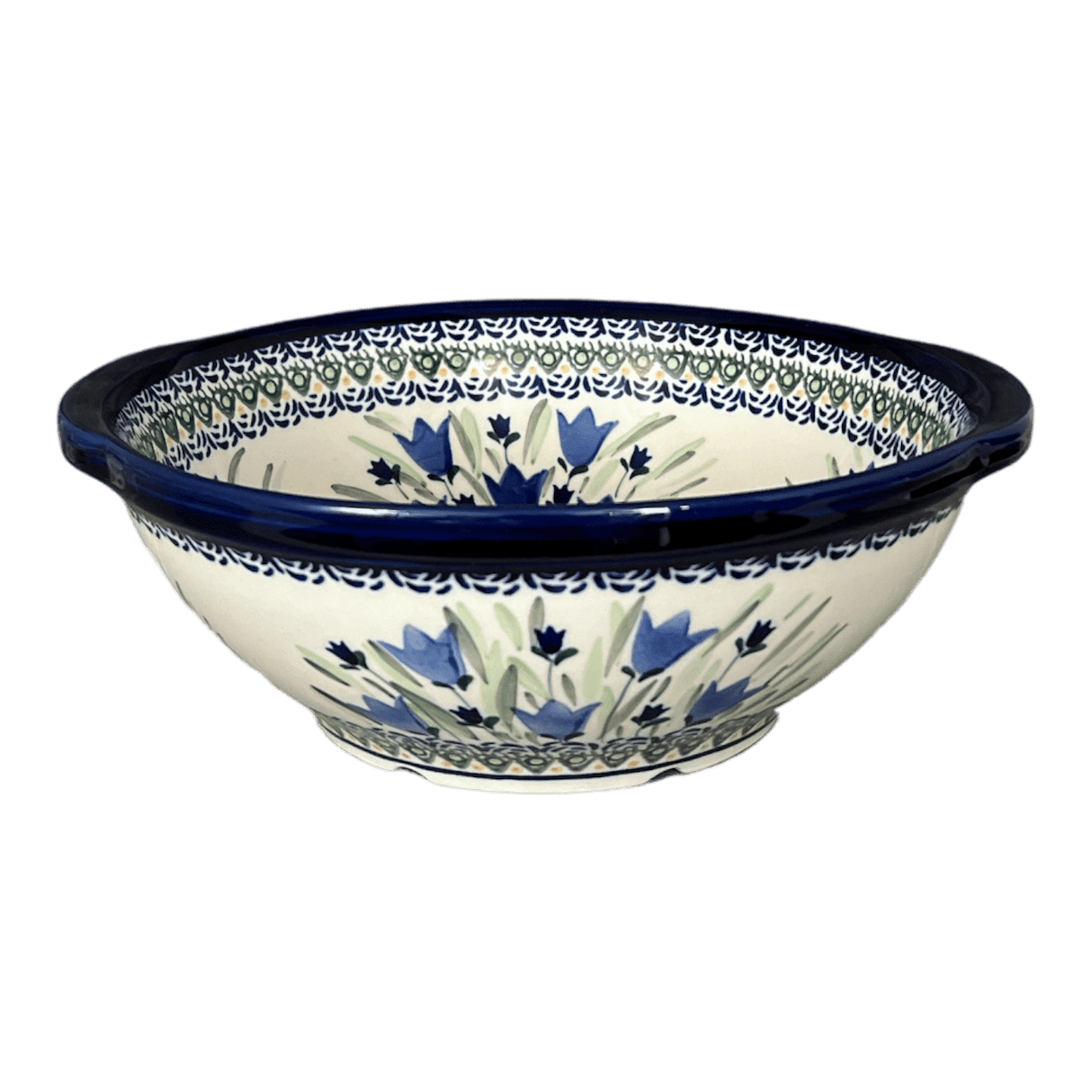 Colander, 10" in "Blue Tulips" by Zaklady | Y1183A-ART160