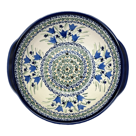 Colander, 10" in "Blue Tulips" by Zaklady | Y1183A-ART160