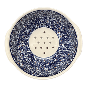 Polish Pottery 10" Colander (Ditsy Daisies) | Y1183A-D120 Additional Image at PolishPotteryOutlet.com