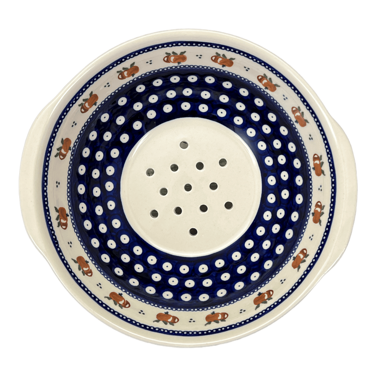 Colander, 10" in "Persimmon Dot" by Zaklady | Y1183A-D479