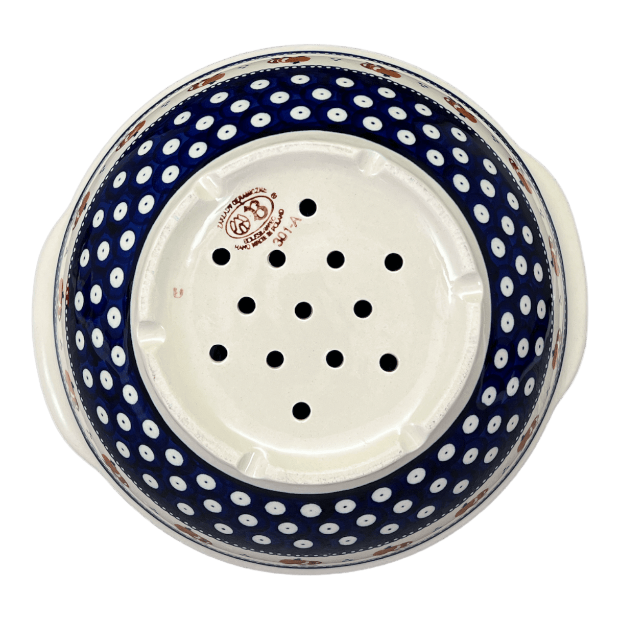 Colander, 10" in "Persimmon Dot" by Zaklady | Y1183A-D479