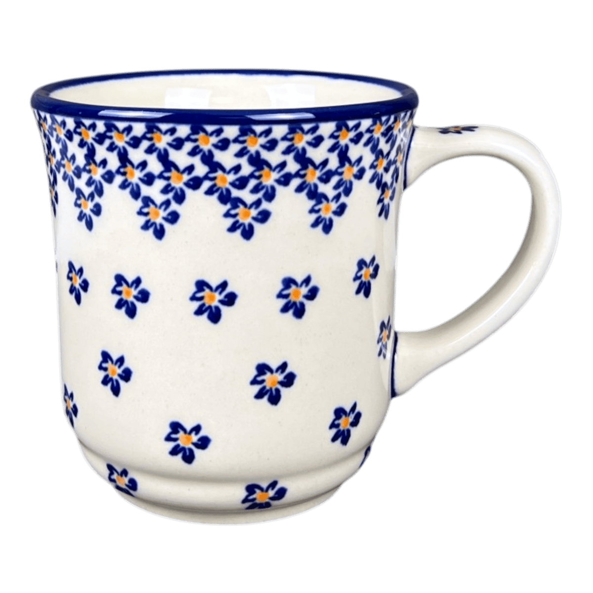 Mug, Crocus Mug, 12 oz in "Falling Blue Daisies" by Zaklady | Y1194-A882A