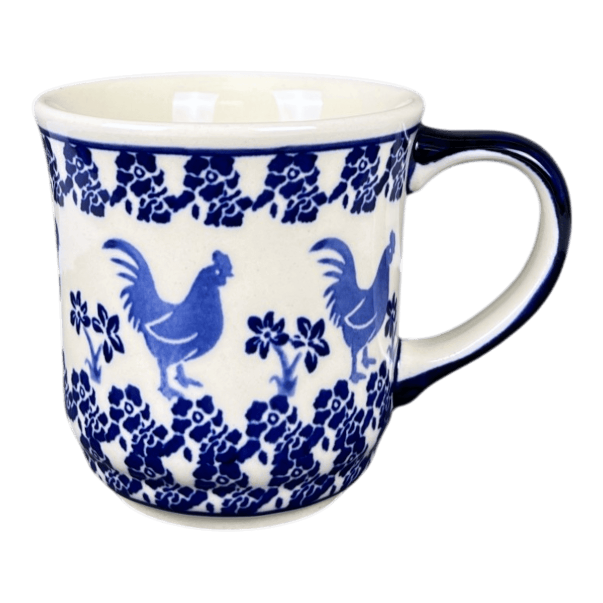 Mug, Crocus Mug, 12 oz in "Rooster Blues" by Zaklady | Y1194-D1149