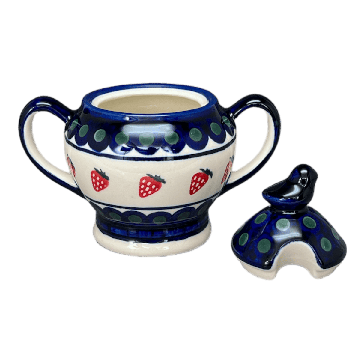 Bowl, Bird, Sugar Bowl, 11 oz in "Strawberry Dot" by Zaklady | Y1234-A310A