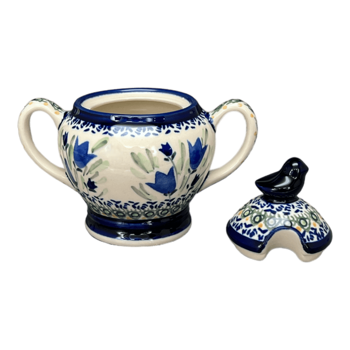 Bowl, Bird, Sugar Bowl, 11 oz in "Blue Tulips" by Zaklady | Y1234-ART160