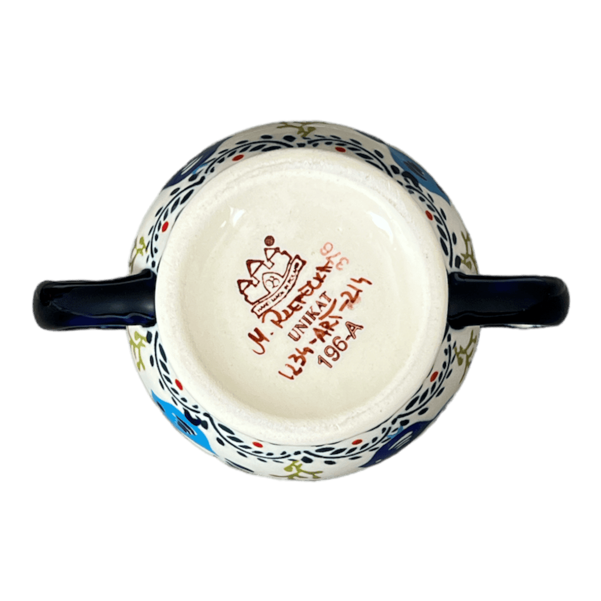 Bowl, Bird, Sugar Bowl, 11 oz in "Circling Bluebirds" by Zaklady | Y1234-ART214